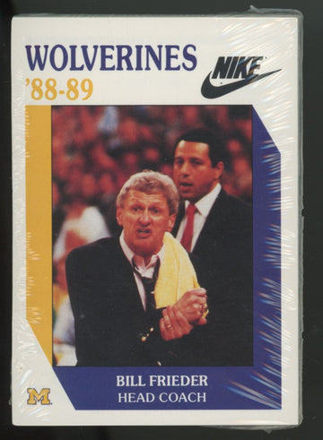 1988-89 Nike Michigan Basketball Complete Card Set Sealed