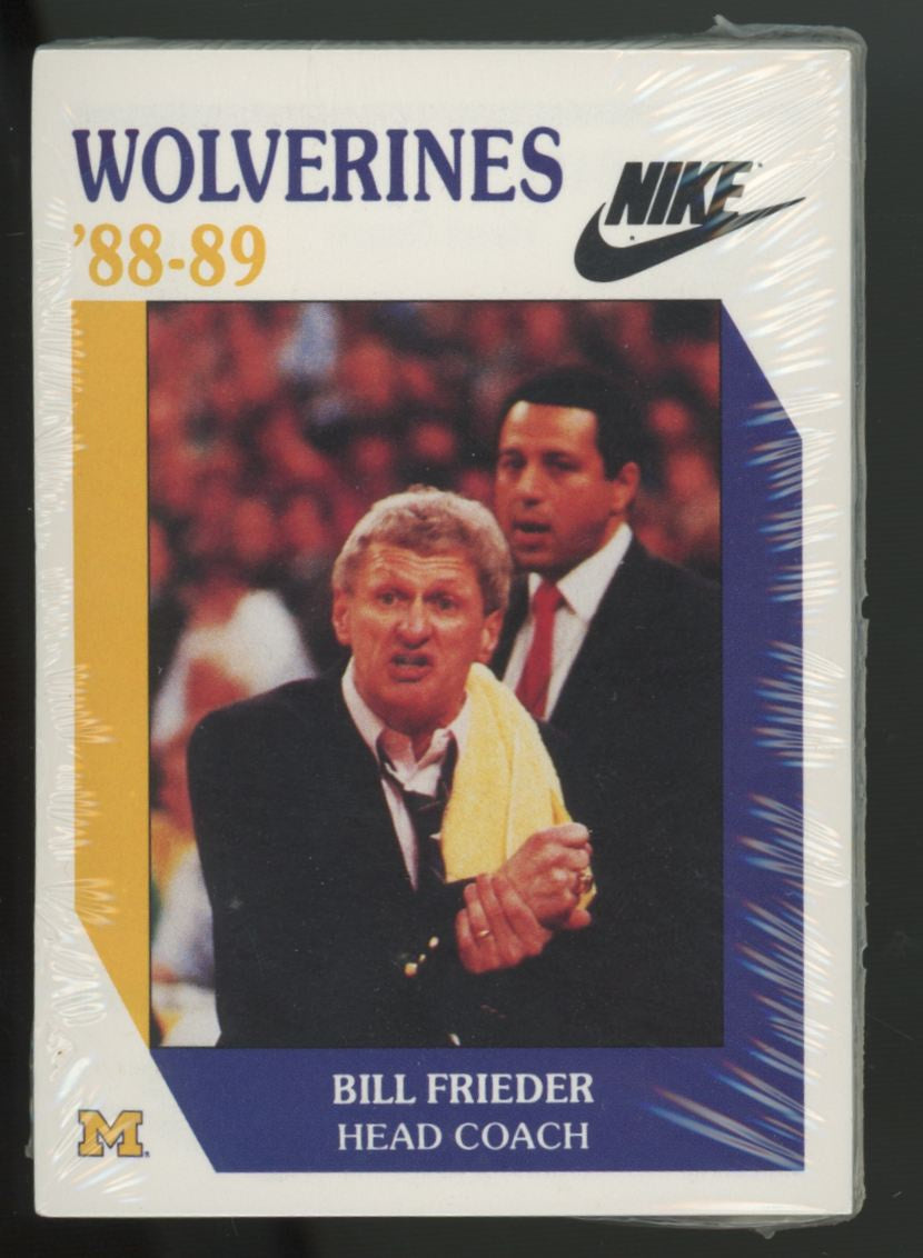 1988-89 Nike Michigan Basketball Complete Card Set Sealed