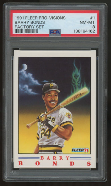 1991 Fleer Pro-Visions Barry Bonds Factory Set #1 PSA 8