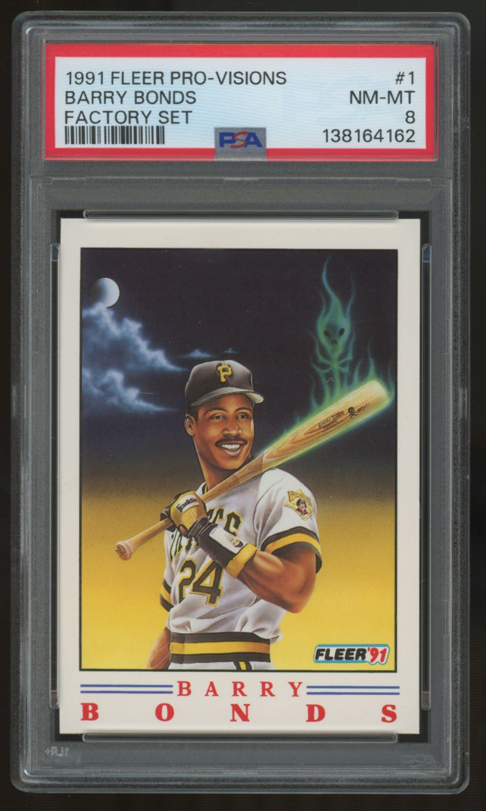 1991 Fleer Pro-Visions Barry Bonds Factory Set #1 PSA 8