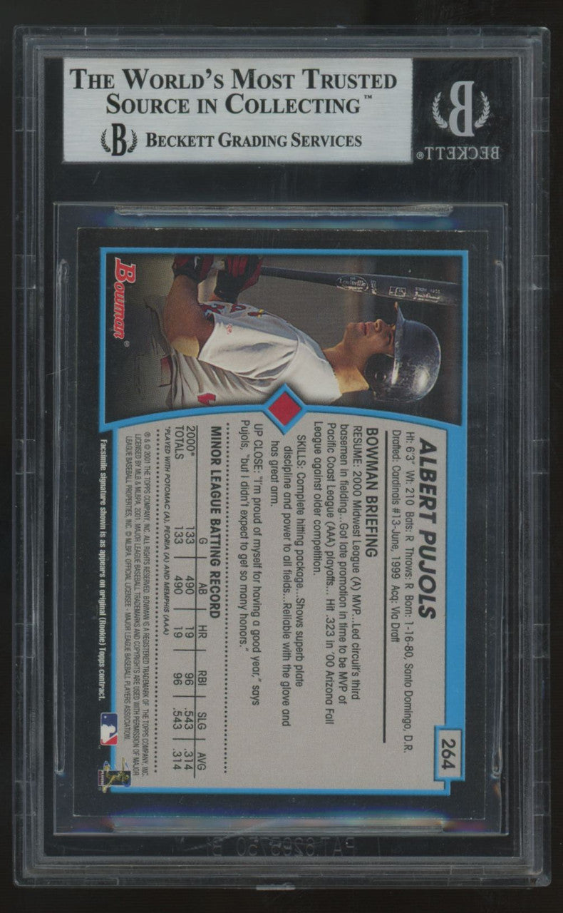 2001 Bowman Albert Pujols RC #264 BGS 9