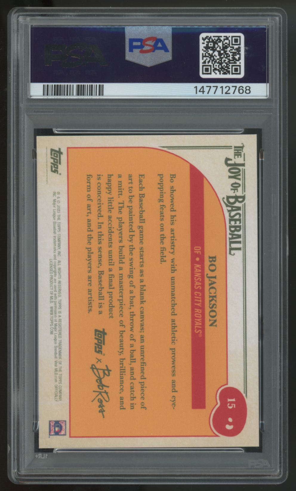 2023 Topps x Bob Ross Bo Jackson #15 PSA 10