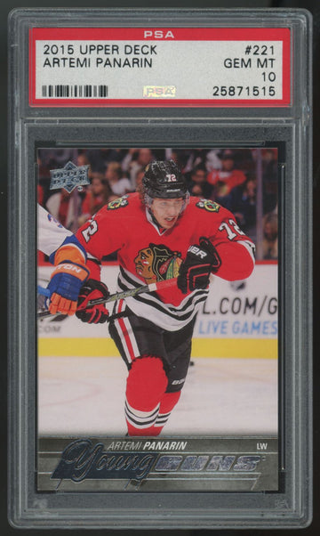 2015-16 Upper Deck Series One Artemi Panarin RC Young Guns #221 PSA 10
