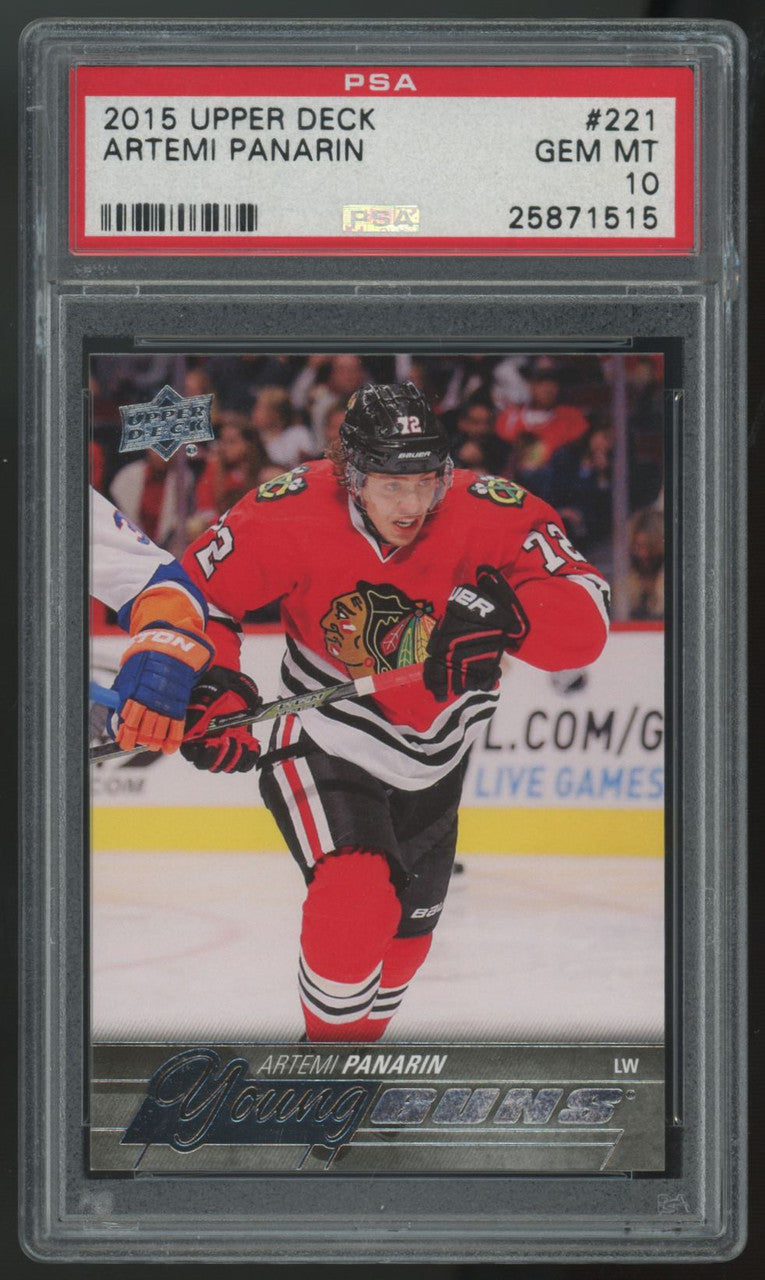 2015-16 Upper Deck Series One Artemi Panarin RC Young Guns #221 PSA 10