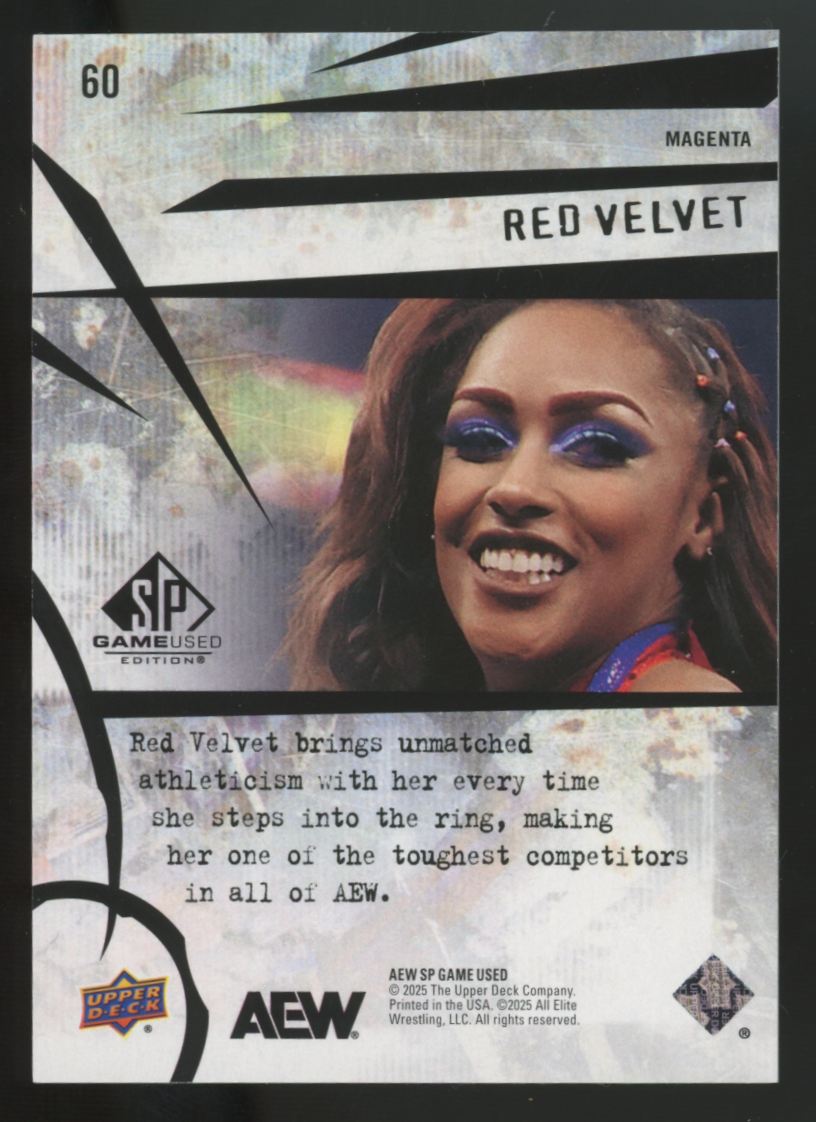2025 SP Game Used AEW Red Velvet Magenta /10 #60