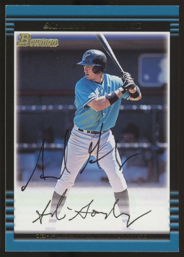 2002 Bowman Adrian Gonzalez #319 Signed Autographed Card JSA