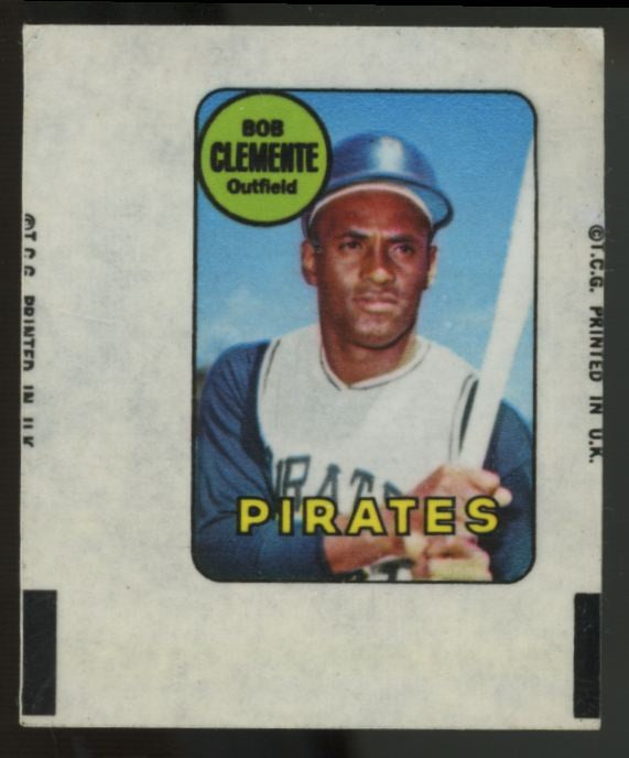 1969 Topps Decals Roberto Bob Clemente VG