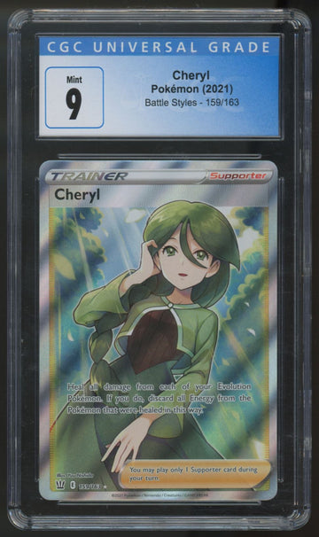 2021 Pokemon Cheryl Battle Styles Full Art #159 CGC 9