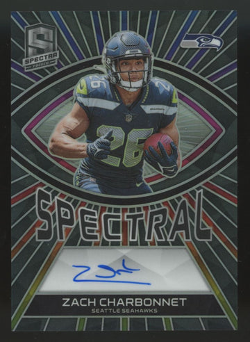 2023 Panini Spectra Zach Charbonnet RC Spectral Auto /149 #SS-ZCH