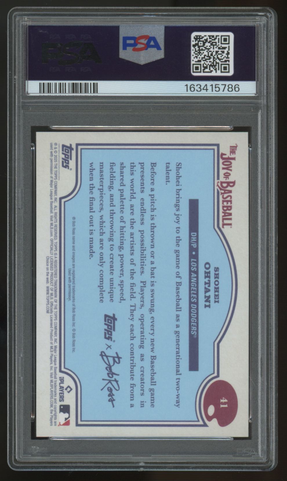 2025 Topps X Bob Ross Shohei Ohtani #41 PSA 10