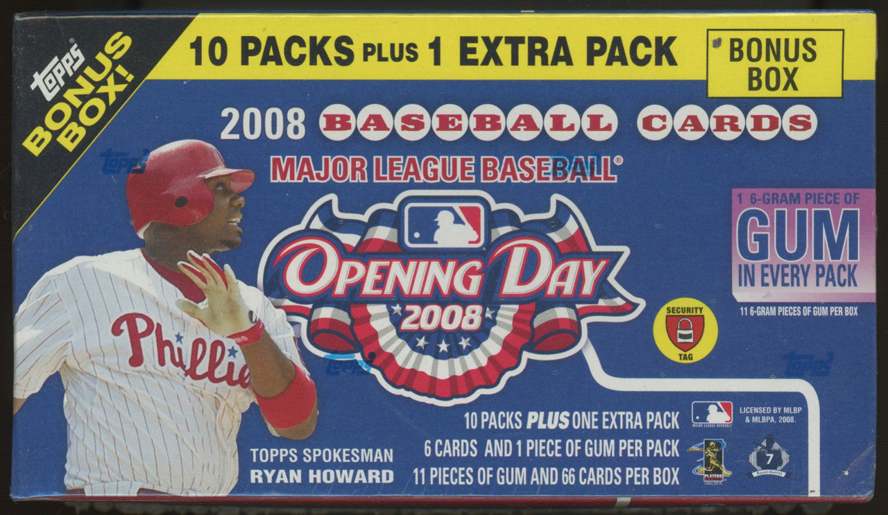 2008 Topps Baseball Opening Day Blaster Bonus Box Factory Sealed