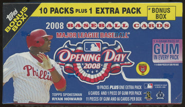2008 Topps Baseball Opening Day Blaster Bonus Box Factory Sealed