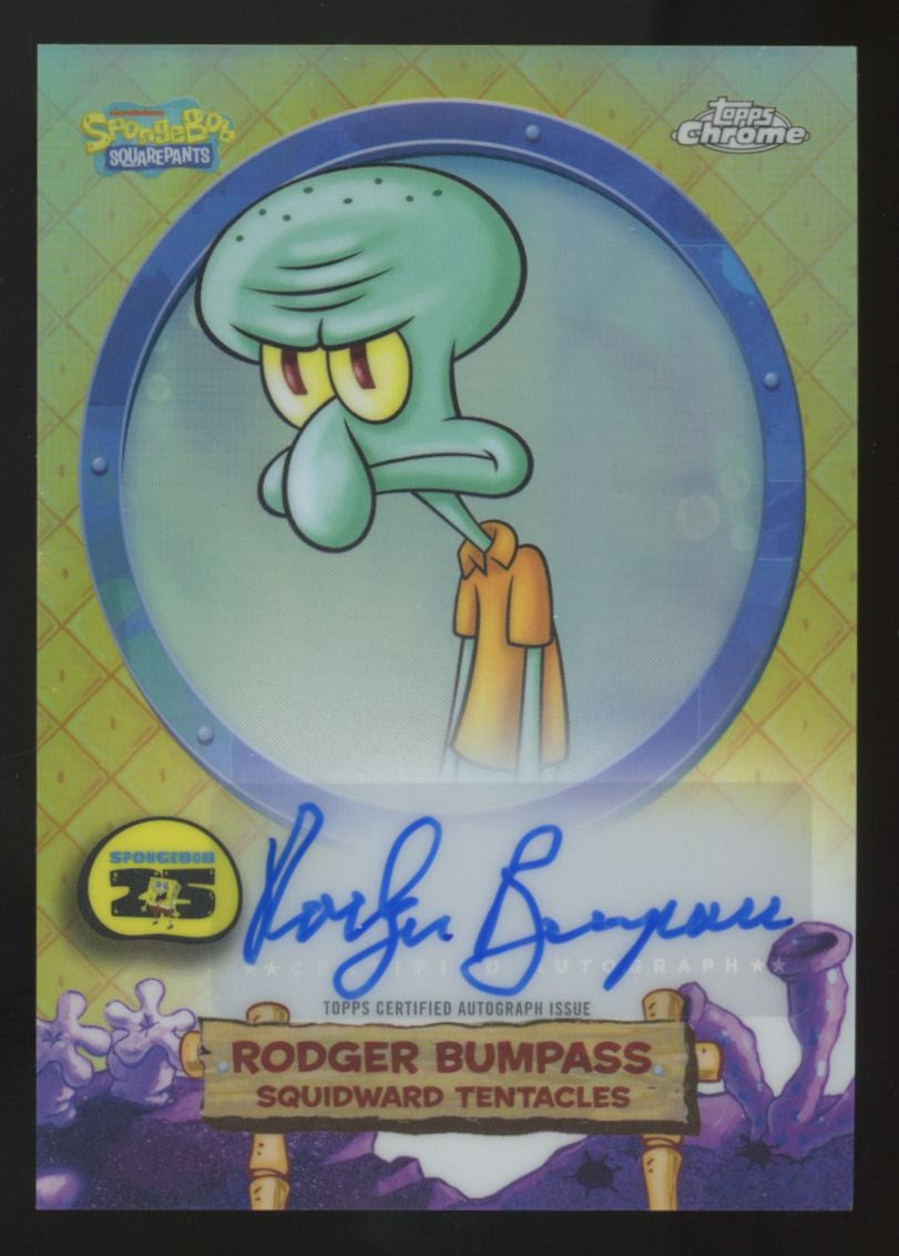 2025 Topps Chrome Spongebob Squidward Tentacles/Roger Bumpass Solo Auto #SA-ST