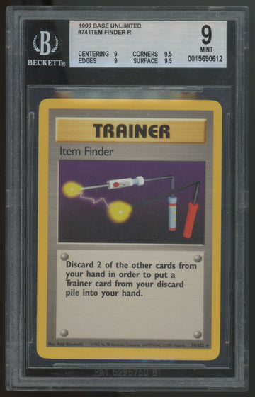1999 Pokemon Item Finder Base Set Unlimited #74 BGS 9