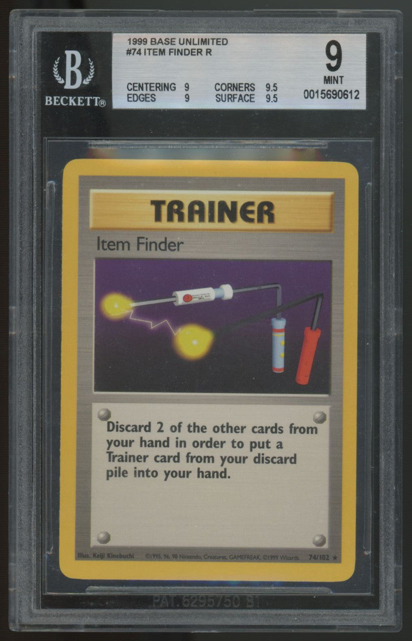 1999 Pokemon Item Finder Base Set Unlimited #74 BGS 9