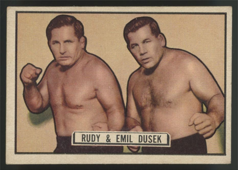 1951 Topps Ringside Rudy & Emil Dusek #9 VG/EX-EX
