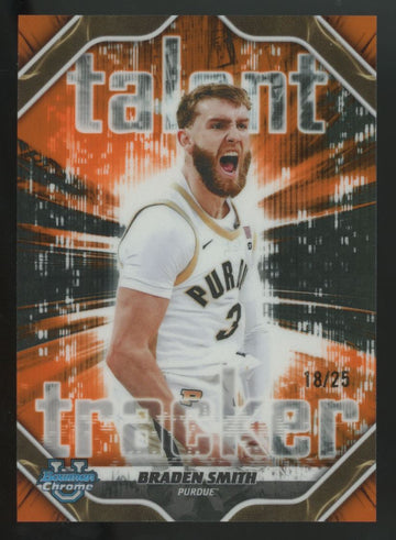 2025-26 Bowman Braden Smith Orange Refractor Talent Tracker /25 #TT-22