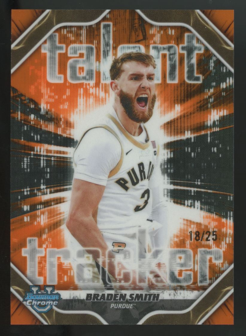 2025-26 Bowman Braden Smith Orange Refractor Talent Tracker /25 #TT-22