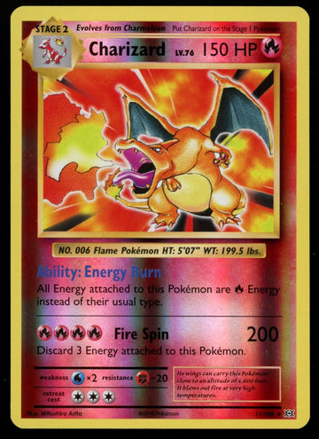 Pokemon Charizard XY Evolutions Reverse Holo #11/108 "B"