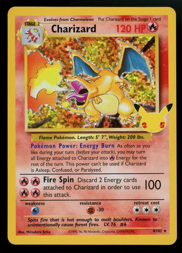 Pokemon Charizard Celebrations: Classic Collection #4/102 MP