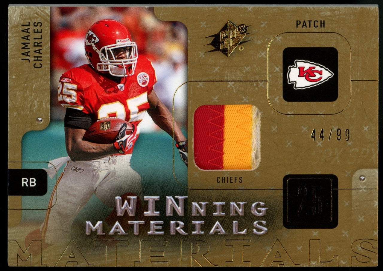 2009 SPX Jamaal Charles Winning Materials Patch /99 #W-CH
