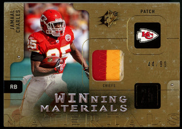 2009 SPX Jamaal Charles Winning Materials Patch /99 #W-CH