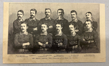 October 14 1882 Harper's Weekly Woodcut The Chicago Baseball Club Anson Kelly