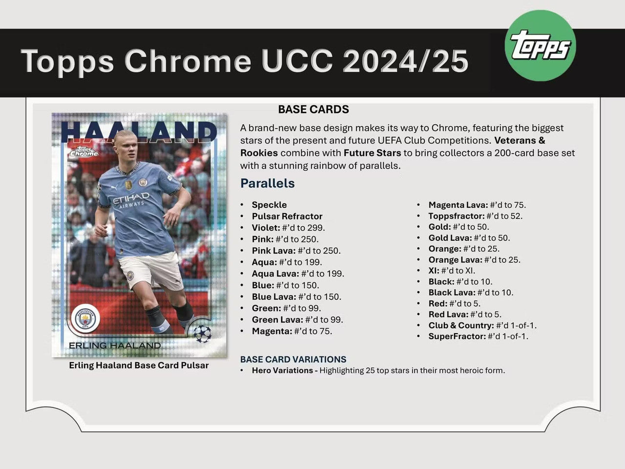 2024/25 Topps Chrome UEFA Club Competitions Soccer Jumbo Hobby Box