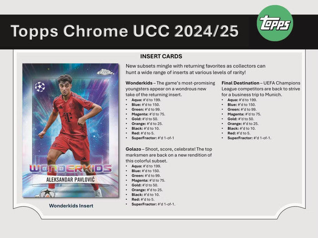 2024/25 Topps Chrome UEFA Club Competitions Soccer Jumbo Hobby Box