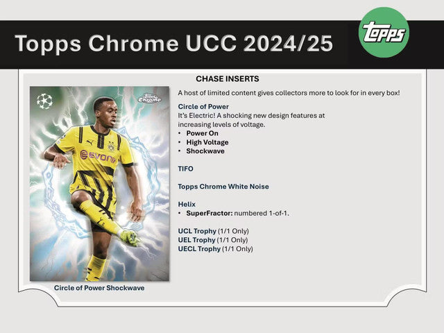 2024/25 Topps Chrome UEFA Club Competitions Soccer Jumbo Hobby Box