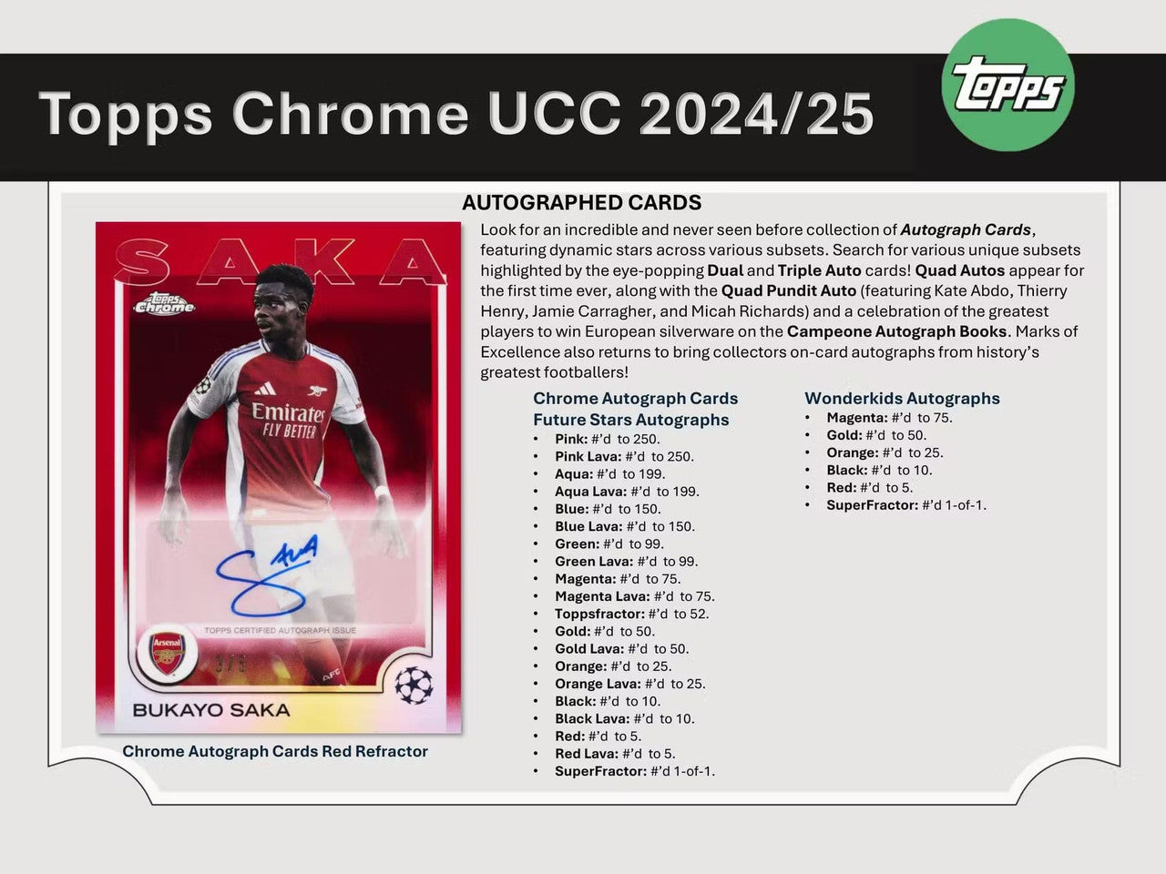 2024/25 Topps Chrome UEFA Club Competitions Soccer Jumbo Hobby Box