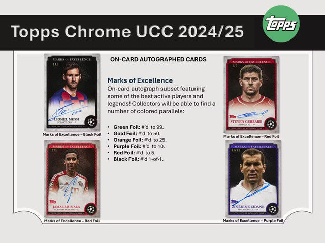 2024/25 Topps Chrome UEFA Club Competitions Soccer Jumbo Hobby Box