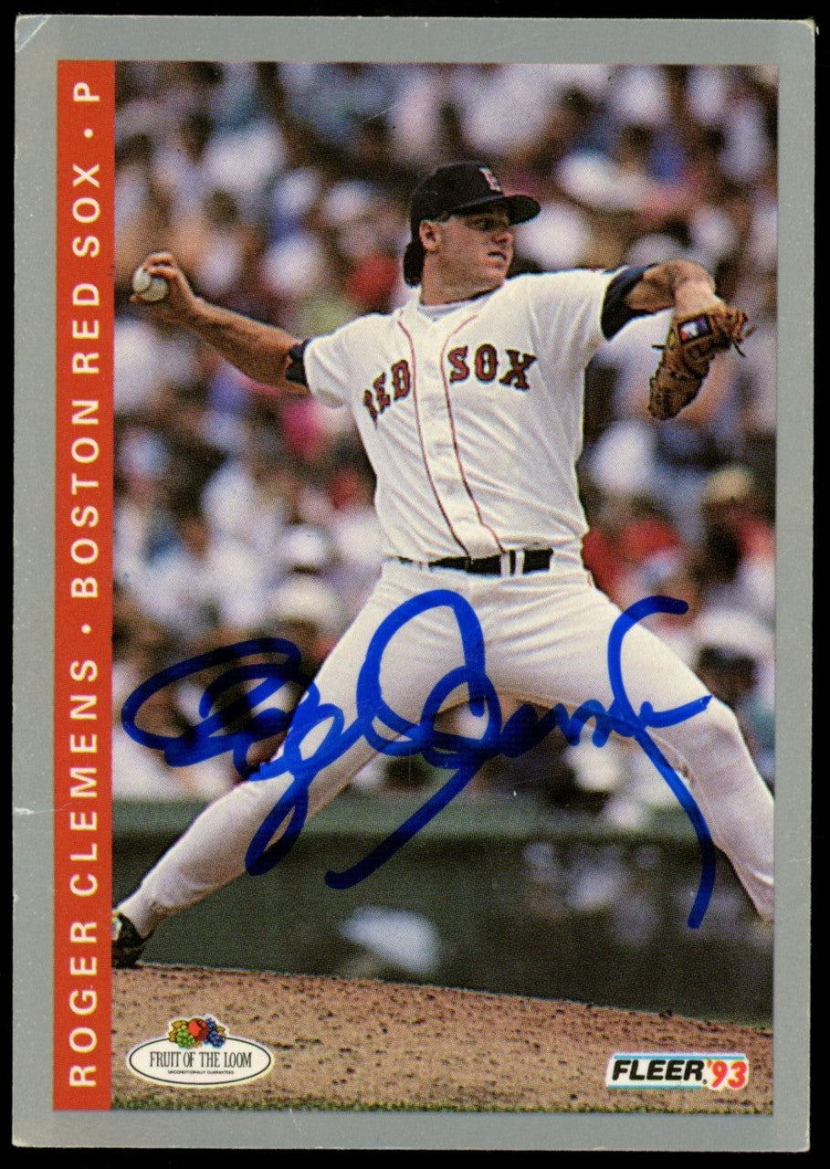 1993 Fleer Roger Clemens Signed Autographed Card #12 JSA