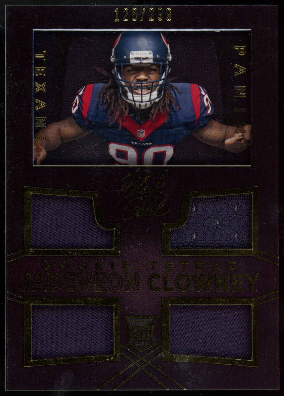 2014 Black Gold Jadeveon Clowney Rookie Tetrad RC Jersey /299 #R4-JC