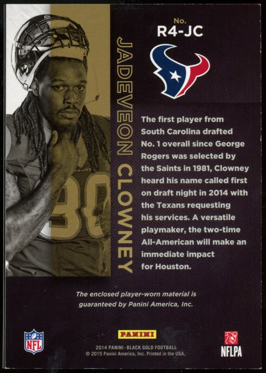 2014 Black Gold Jadeveon Clowney Rookie Tetrad RC Jersey /299 #R4-JC