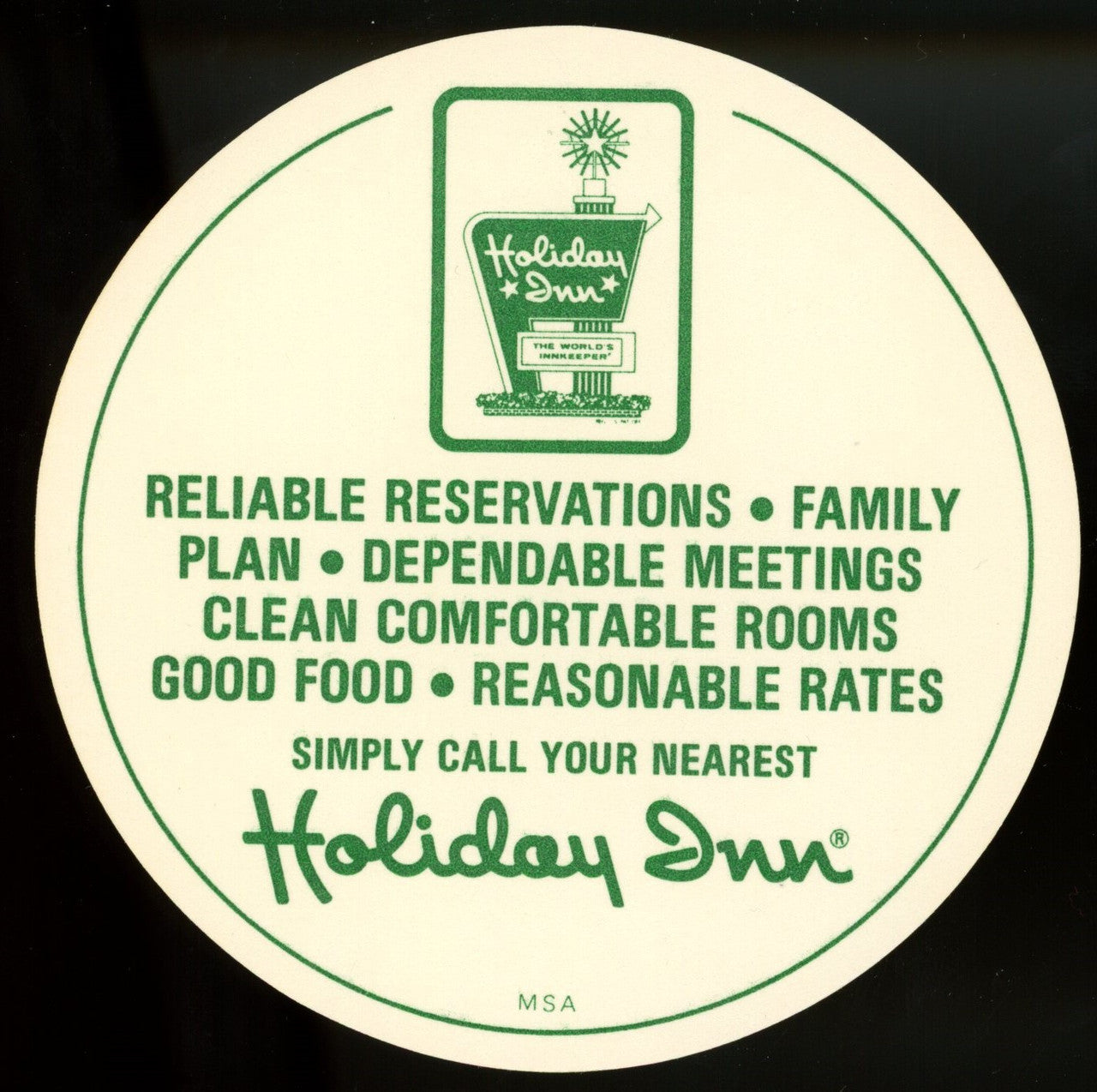 1977 Holiday Inn Dave Concepcion MSA Disc