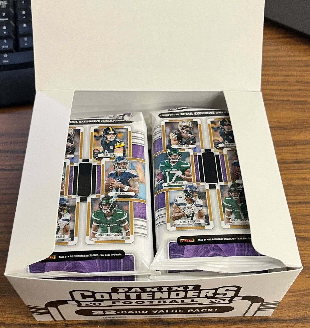 2022 Panini Contenders Football Jumbo Value Pack Box