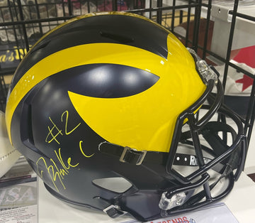 Blake Corum Signed  Autographed Helmet Full Size Replica JSA