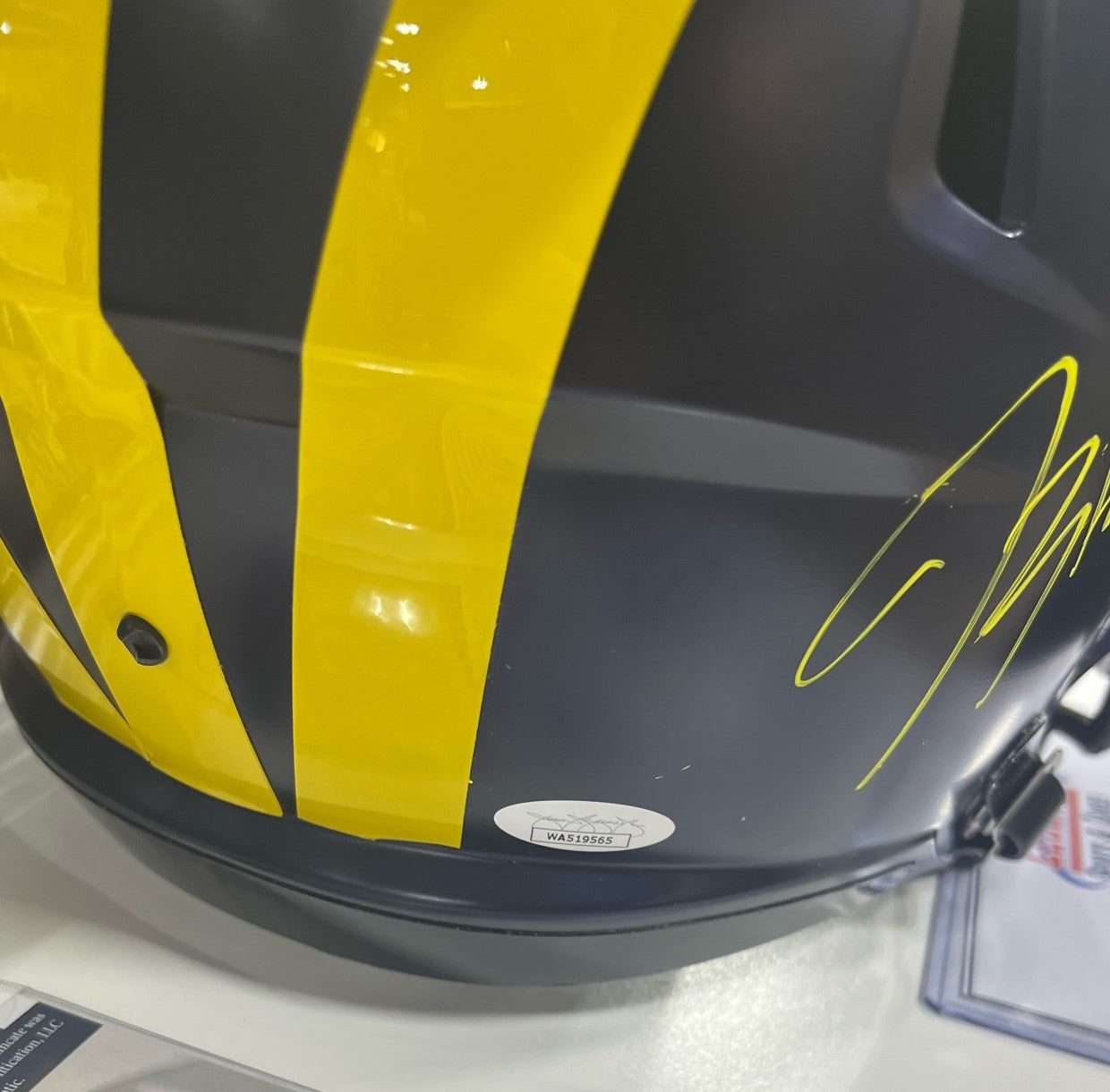 Blake Corum Signed  Autographed Helmet Full Size Replica JSA