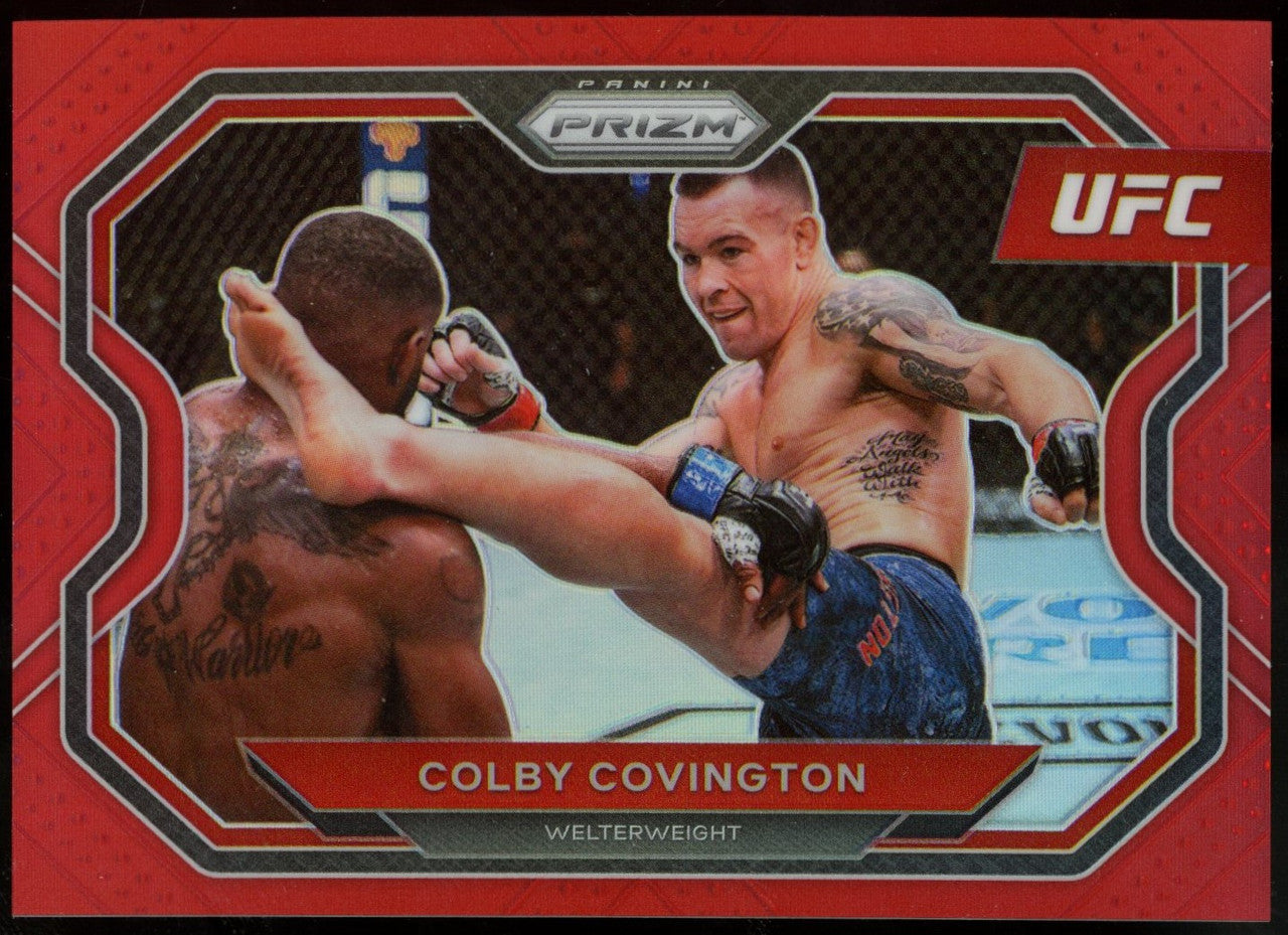 2021 Prizm UFC Colby Covington Red /275 #116