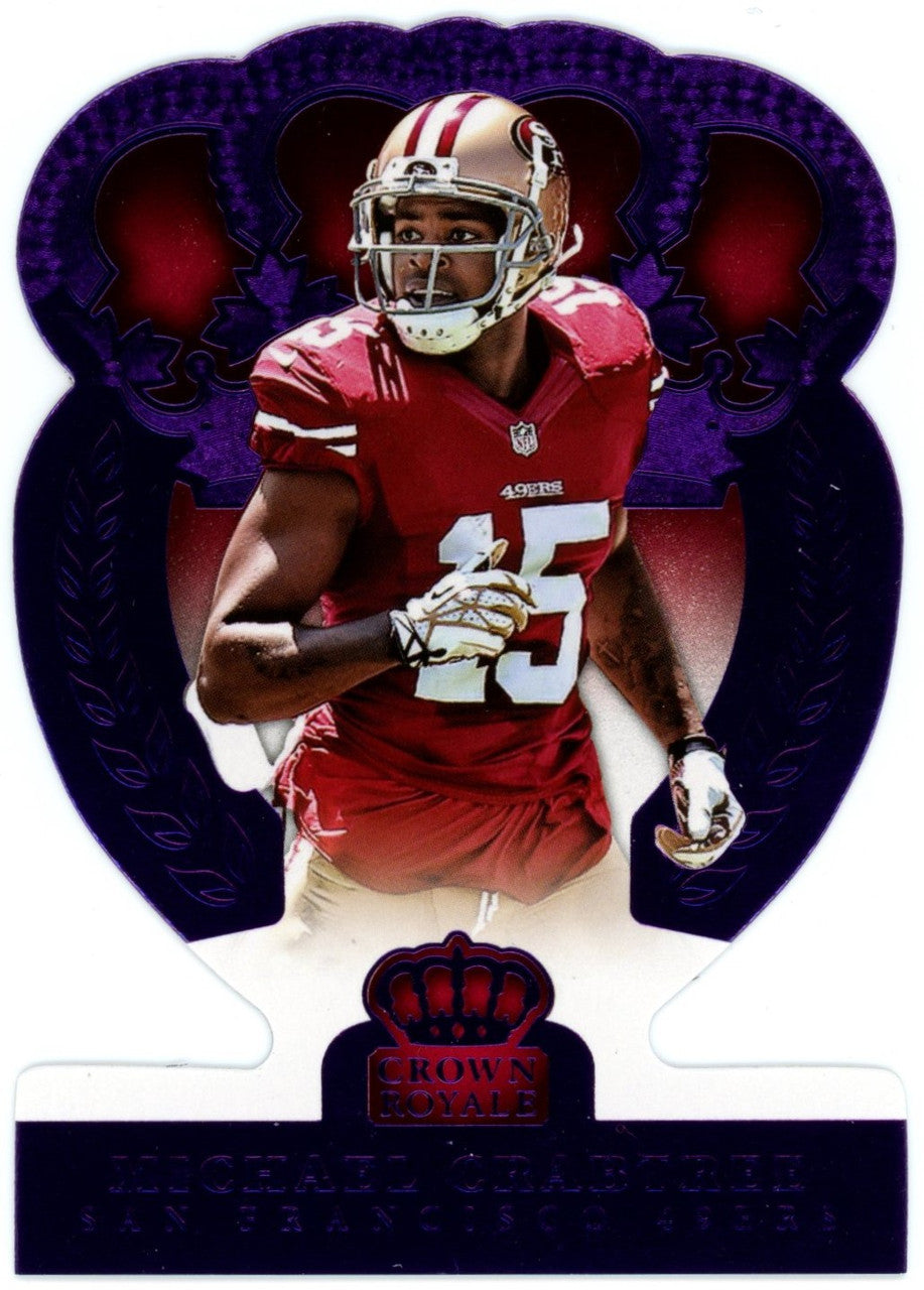2014 Crown Royale Michael Crabtree Purple Die Cut /10 #57