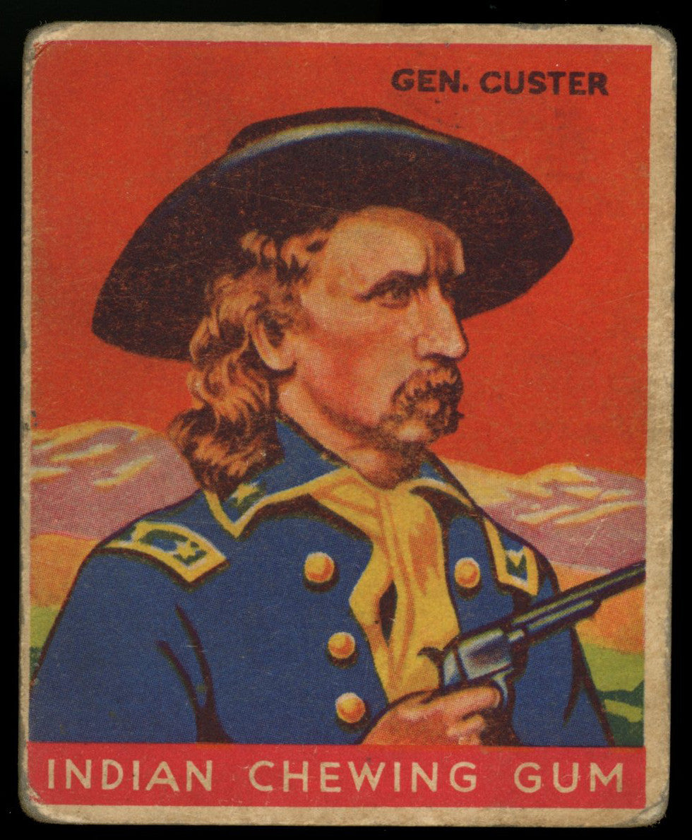 1933 Indian Gum General Custer #55 GOOD