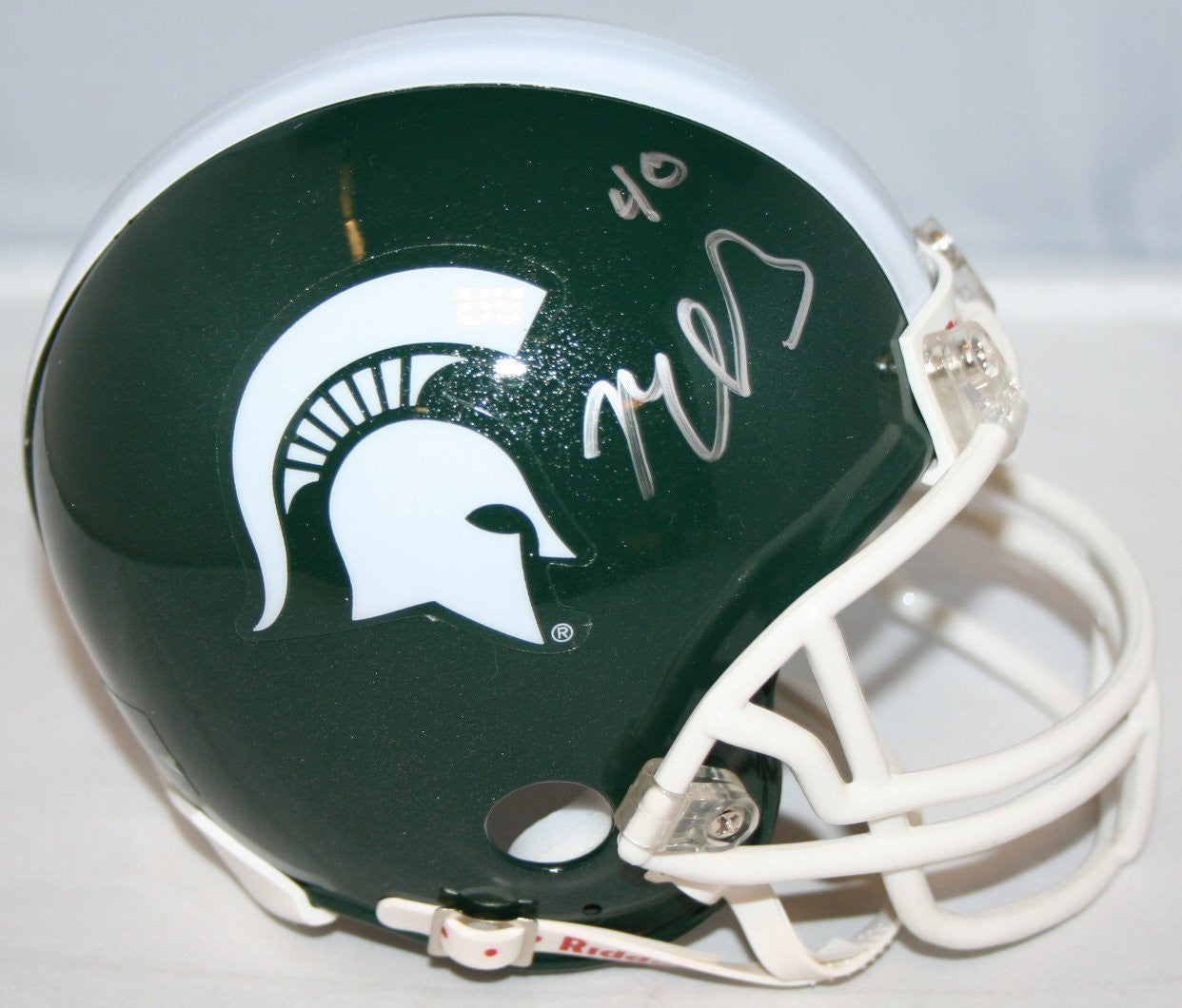 Max Bullough Michigan State Spartans NCAA Autographed Mini Helmet