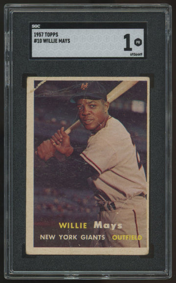1957 Topps Willie Mays #10 SGC 1 *449