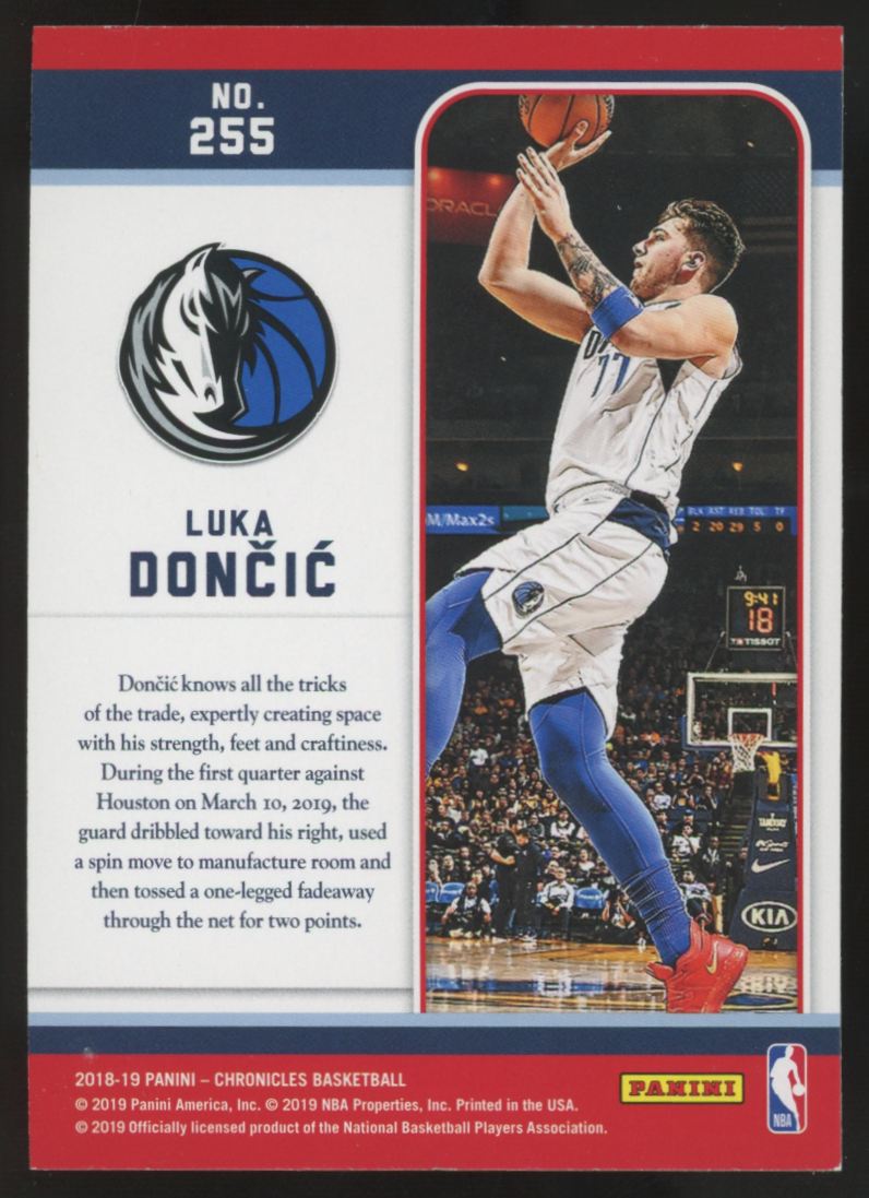 2018-19 Panini Chronicles Luka Doncic RC Marquee #255