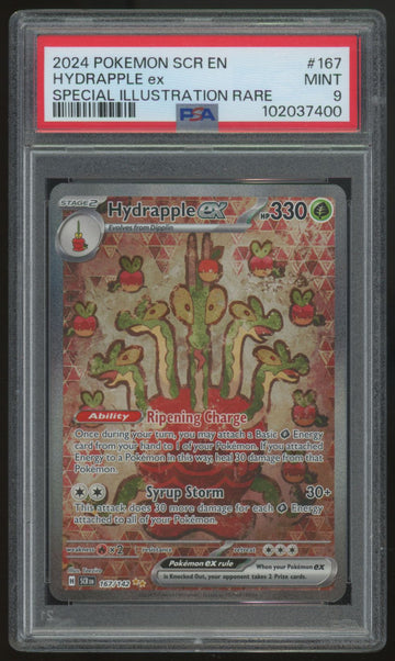 2024 Pokemon Hydrapple ex Stellar Crown SIR #167 PSA 9