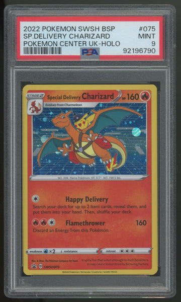 2022 Pokemon Special Delivery Charizard Center UK Holo #075 PSA 9