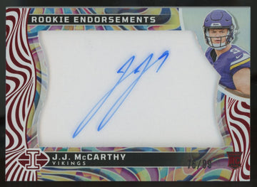 2024 Illusions J.J. McCarthy RC Endorsements Red Auto /99 #RE-JJM