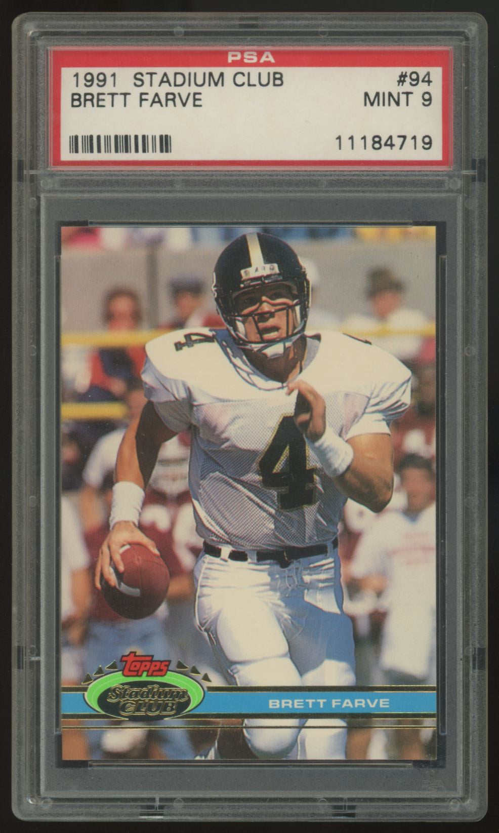 1991 Topps Stadium Club Brett Favre RC #94 PSA 9