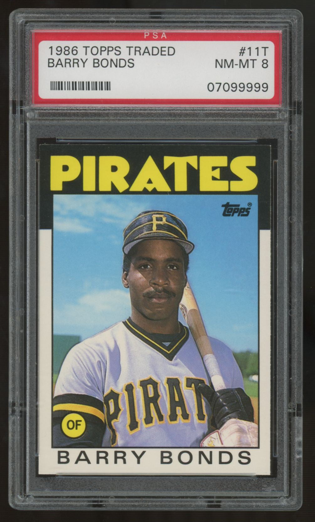 1986 Topps Traded Barry Bonds RC #11T PSA 8 *999